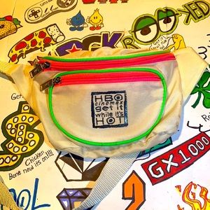 Vintage 90s HBO Cinemax Neon Fanny Pack Get It While It’s Hot Promo